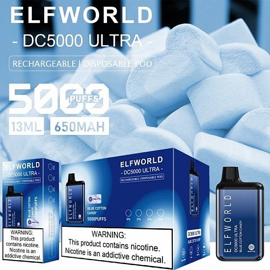 Elf Bar DC5000 Puff Şarj Edilebilen Tek Kullanımlık Elektronik Sigara