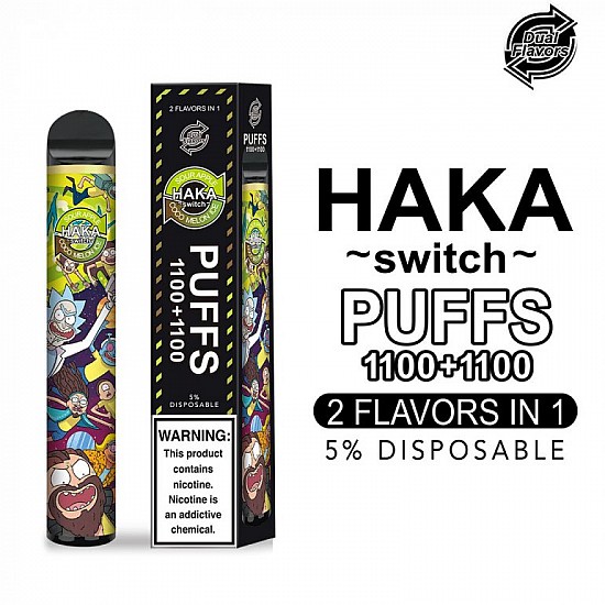 Haka - Switch Çift Aroma 1100+1100 (2200) Puff Tek Kullanımlık Elektronik Sigara